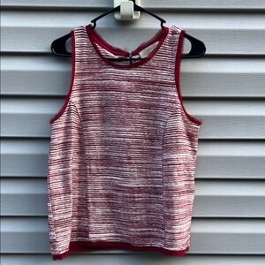 Anthropologie | Vanessa Virginia Red Stripe Sleeveless Top size Medium